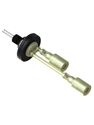 10-204-SS-KR Flange Mount + Slosh Shields — Kynar PVDF