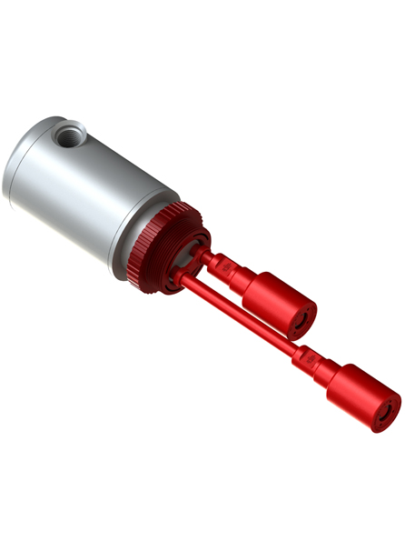 10-206-SS-AC Relay Housing (NPT+Adapter) + Slosh Shields — Acetal