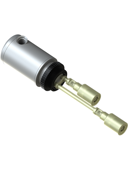 10-206-SS-KR Relay Housing (NPT+Adapter) + Slosh Shields — Kynar PVDF