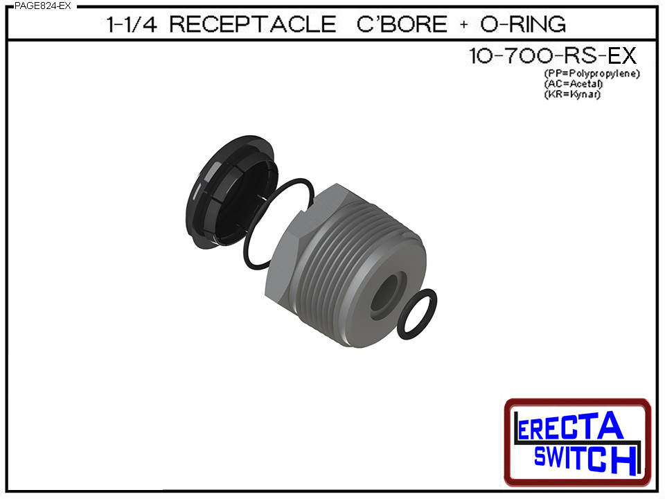 10-700-RS Hex Receptacle — Exploded View