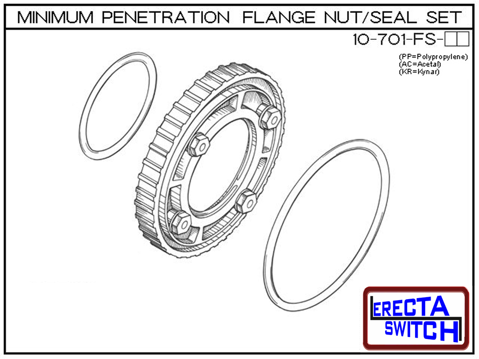 10-701-FS-AC Flange Nut Set (Snap-In)