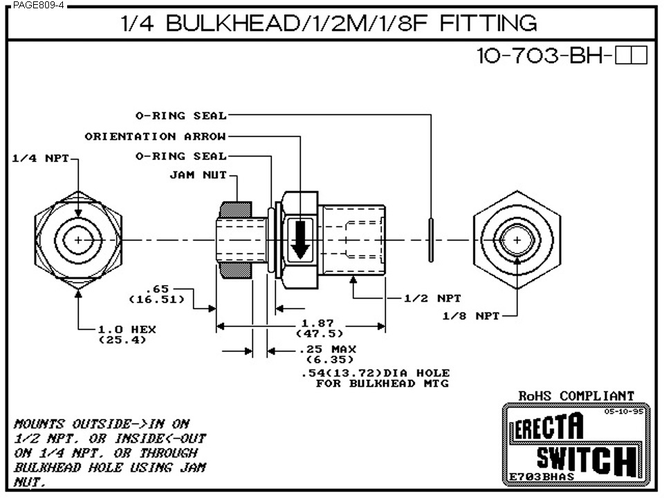 10-703-BH dimensional diagram